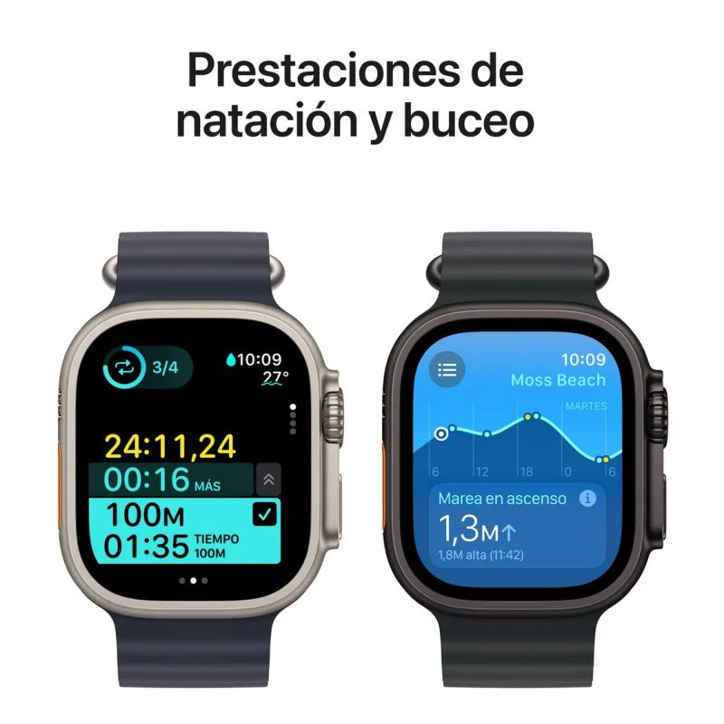 Apple Watch Ultra 2 GPS Cellular 49mm Caja Negra Titanio con Correa Ocean Band Negra - MovilMania S.L