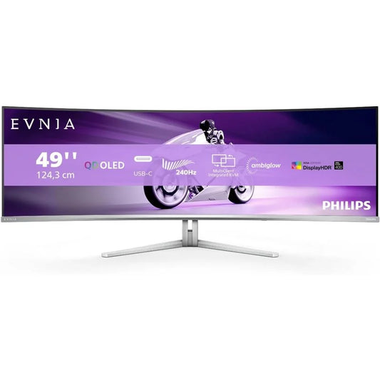 Monitor Philips Evnia 49M2C8900 48.9" QD OLED Dual QHD 240Hz G-Sync Compatible Curvo - MovilMania S.L