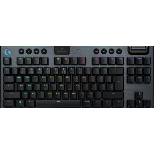 Teclado mecánico Logitech G 920-010588 Tenkeyless Layout ES inalámbrico RGB carbono - MovilMania S.L