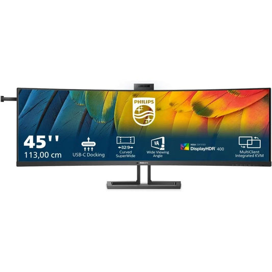 Monitor Philips 45B1U6900CH 44.5" LED UltraWide Dual QHD 75Hz Curvo Webcam USB-C - MovilMania S.L