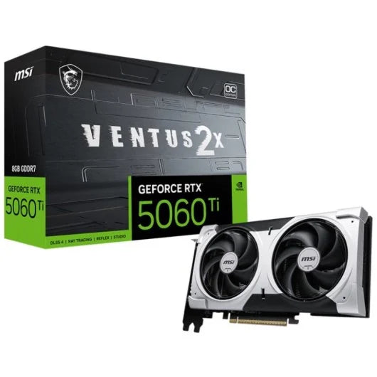Tarjeta Gráfica MSI GeForce RTX 5060 Ti VENTUS 2X OC PLUS 8GB GDDR7 Reflex 2 RTX AI DLSS4 - MovilMania S.L
