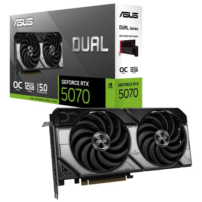 Tarjeta Gráfica ASUS Dual GeForce RTX 5070 OC 12GB GDDR7 Reflex 2 RTX AI DLSS4 - MovilMania S.L