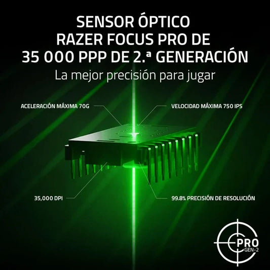 Razer Basilisk V3 Pro 35K Ratón Gaming Óptico Inalámbrico RGB 35000 DPI Blanco - MovilMania S.L