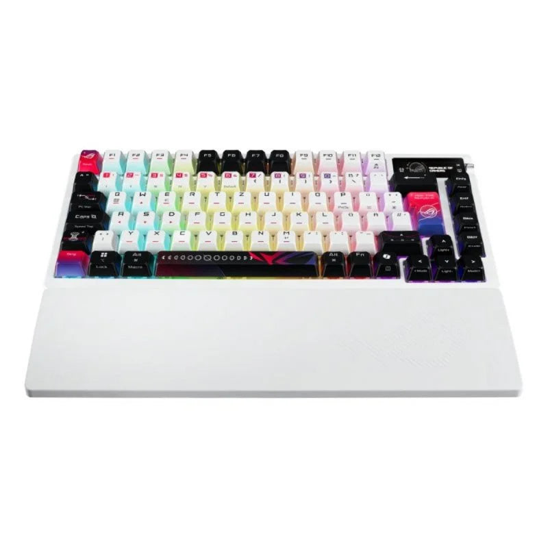 Teclado mecánico ASUS ROG Azoth X QWERTZ retroiluminado RGB inalámbricolámbrico OLED Blanco - MovilMania S.L